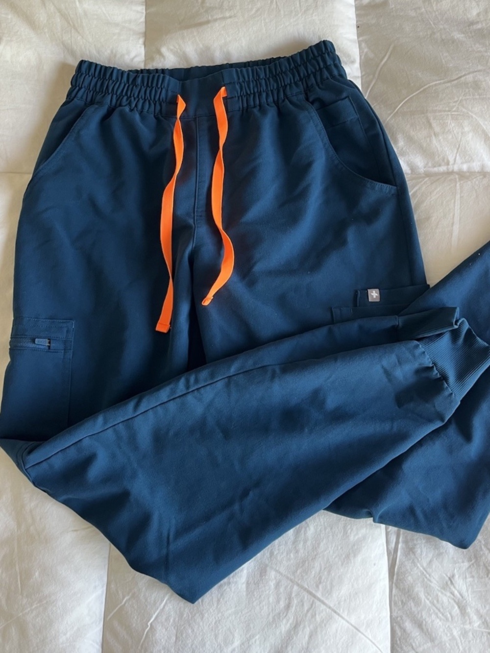 Figs Technical Collection Zamora Scrub Pants Size Small Deep Reef Blue